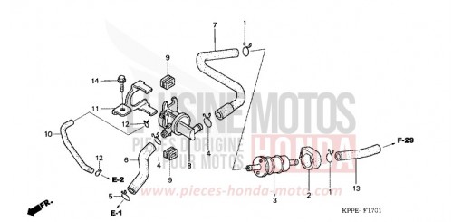 VALVOLA DI CONTROLLO INIEZIONE ARIA CBR125RW6 di 2006